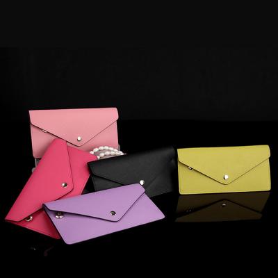 China Lady Holographic Fashion Flapper Women Slim Zipper Envelope Wallet for sale