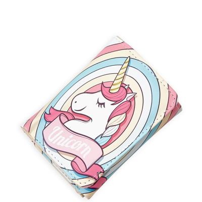 China Unicorn Girl Fashion Triple Pattern Waterproof Magnetic Closure Wallet for sale