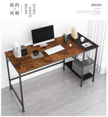 China Study Table Home Laptop Stand Wooden PC Computer Table Desks Writing Furniture (Height) Adjustable Modern Style Computer Desks Shelf for sale