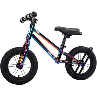 China Hot Selling 12 Inch Kid's Aluminum Alloy NEWBORIGER Rainbow Paint Racing AL6061 Aluminum Frame Running Bike for sale