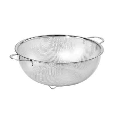 China Sustainable Kitchen Colander Rice Sieve Hanging Basket Stainless Steel Vegetable Washing Fruit Basket for sale