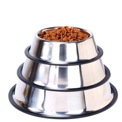 China Sustainable Eco Friendly Wholesale Pet Double Bowl Stainless Steel With Silicone Mat for sale