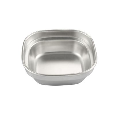 China Stocked 304 Stainless Steel Spice Plates Korean Sauce Cup Seasoning Tray Small Dish Bulk Sauce Bowl for sale