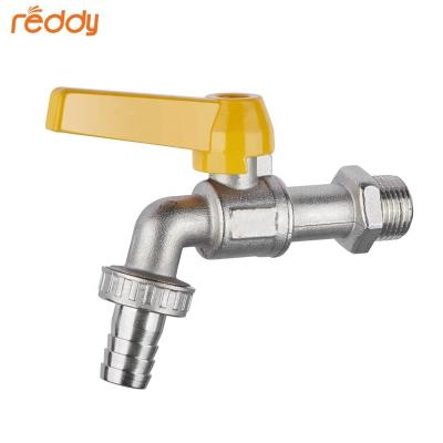 China Contemporary Reddy Branded Chrome Brass Hose Bib Faucet Handle In-Wall Seal Zinc Alloy Bibcock Garden Water Tap For Yard for sale