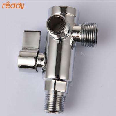 China General Reddy Quality Bathroom Sanitary Ware Big Flow Angle Valves Copper Body Two Way Angle Valve For Smart Toilet for sale