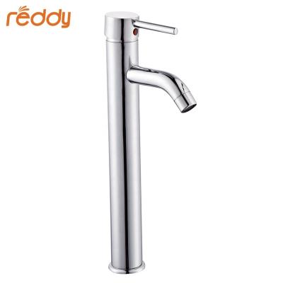 China Thermostatic Faucets Modern Single Handle High Neck Extension Chrome Finished Hot Cold Water Bathroom Basin Faucet Mixer Taps for sale