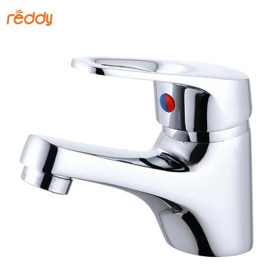 China Thermostatic Faucets China Factory Wholesale Single Handle Basin Faucet Chrome Deck Mounted Brass Mixer Tap For Bathroom for sale