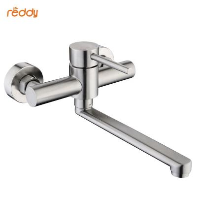 China Wall Mounted Polished Reddy Brand Taps Handle Water Sink Taps Modern Simple Solid Brass Kitchen Mixers Thermostatic Faucets for sale