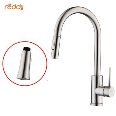 China Thermostatic Faucets Wholesales Hot Modern Reddy 304 Stainless Steel Cold Water Mixer Tap Two Ways Chrome Brass Pull Down Sprayer Kitchen Faucet for sale