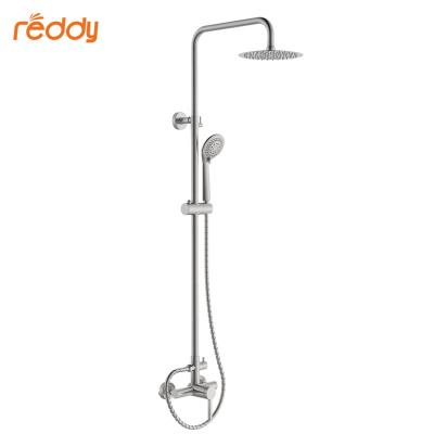 China With SUS304 Sliding Bar Bathroom Shower Faucet Rainfall Fall Above Hand Faucet Mixer Two Functions Zinc Alloy Handle Hot And Cold Shower for sale