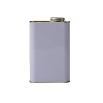 China 1l square metal container jar for spice rectangular tin can for sale