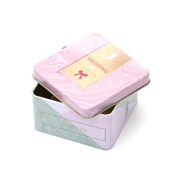 China Durable tin can bulk Cheap Square portable metal promotion gift box for sale