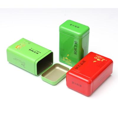 China Custom printed tea mint tin can square metal hinged mint tin box for sale