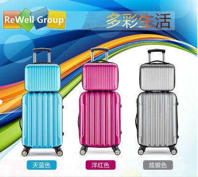 China Durable Pull Rod Box Travel Trolley Bags ABS Luggage With Zipper SGS for sale