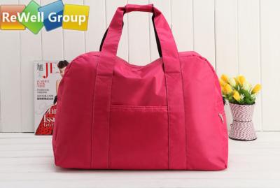 China Pink Polyester Folding Bag Sports Trolley Bags Hand - Held Bag for sale