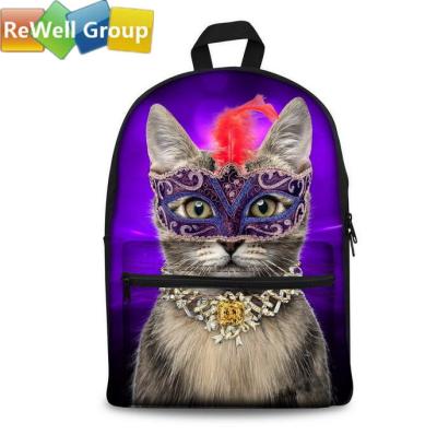 China Canvas Backpack School Bags Fashion Shoulder Bag Backpack Party Cat for sale