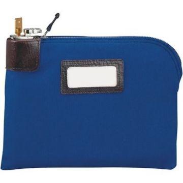 China Blue PVC Security Money Locking Bank Deposit Bags With resistant metal zipper for sale