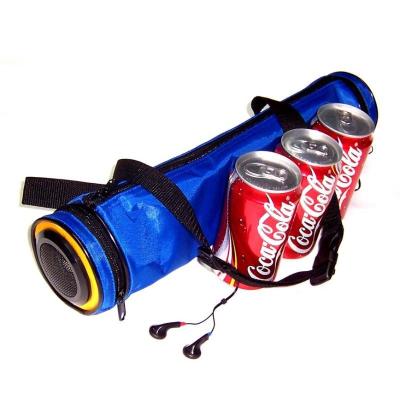 China 3 Cans 600D Polyester PU Radio Cooler bag with Speaker , cooler lunch bag for sale