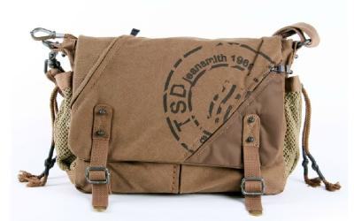 China Mens Cotton Canvas Messenger shoulder bag Backpack Khaki 50 - 70L for sale