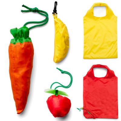 China 190T Polyester collapsible Nonwoven printed Shopping Bag for fruit , vegatable for sale