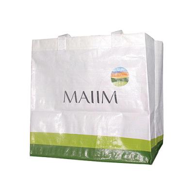 China White Folding 120G PP Non-Woven Shopping bag Heart Transfer Printing for sale