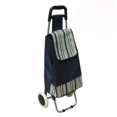 China Folding wheeled shopping Basket Bag 600D polyester + aluminium frame for sale