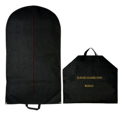 China Fashion recycled 600D Non - Woven zippered Garment Cover bag black for sale