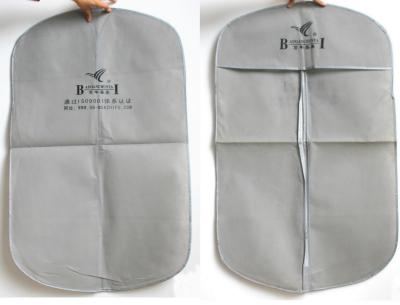 China 120G Non Woven Garment Cover Bag Embossed Logo , dustproof suit cover for sale