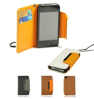 China Custom Yellow Flip Wallet mobile phone Protective Case , apple iphone 5 covers for sale