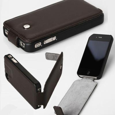 China Iphone protector de cuero de la PU del cuerpo del tirón completo del negro 5 casos con la impresión del logotipo en venta