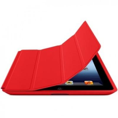 China Red PU Cow Leather Ipad Protective Covers with Embossed Logo fashionable for sale