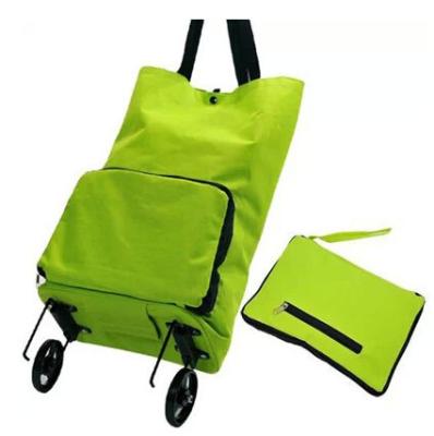 China Foldable 600D Polyester Fabric Folding Shopping Trolley Bag Accept OEM Colors for sale