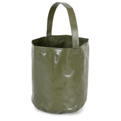 China Grey PVC waterproof Shopping basket bag 10L Volumen Foldable Bucket for sale