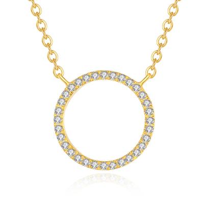 China Hot Sale Trendy Fashion Women's Necklaces 18k Yellow Gold Sterling Silver Necklace for sale