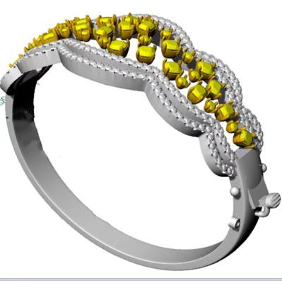 China Customized Gold TRENDY Workmanship Round Shiny Cut Diamond Bracelet 14k Solid Gold Bracelets Women With Yellow And White Diamond for sale