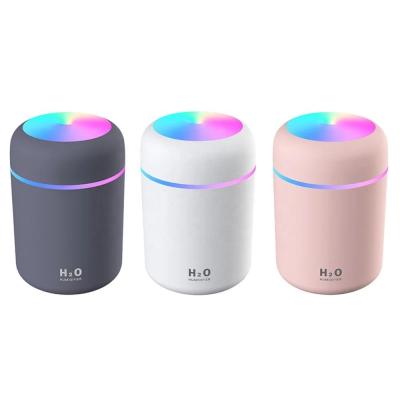 China PM-H3 280ml Car Air Humidifier USB Aroma Essential Oil Diffuser Ultrasonic Soft Light H2O Romantic Humidifier Home Use for sale