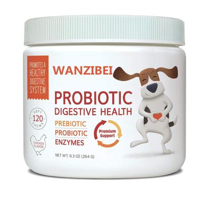 China WANZIBEI- Stocked Private Label Probiotics Chews for Dogs Relieves Dog Diarrhea and Constipation, Allergy, Immunity and Health for sale