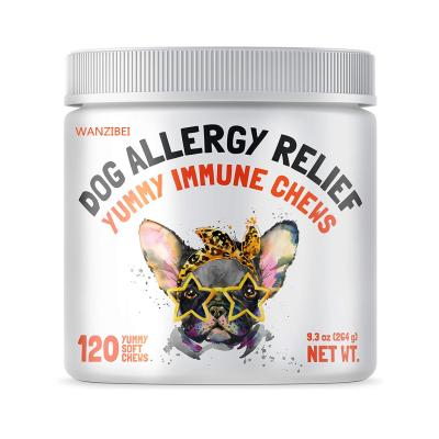 China Stocked Allergy Relief Chews for Dogs & Immune Support with Kelp, Colostrum & Bee Pollen - For Seasonal Allergies + Anti Itch for sale