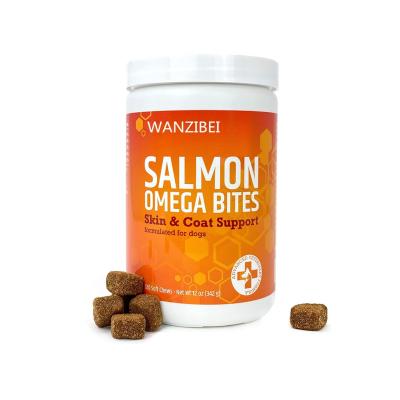 China Sustainable Allergy Relief Immune Supplement with Salmon Oil Omega 3 Supports Itch Chew Relief Helps Refine Skin and Coat Treat for sale