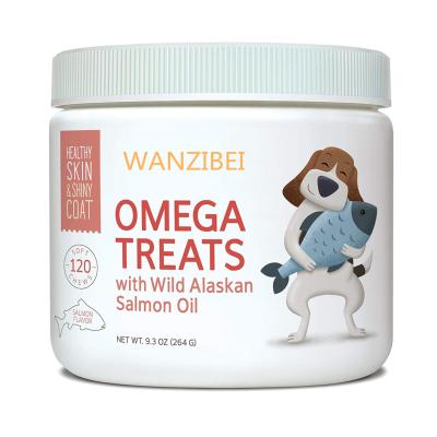 China Stocked OEM Omega 3 Fish Oil For Dogs | Dog Supplement with DHA and EPA Omega 3 6 9, Vitamin B and E and Biotin Treats for Dogs for sale