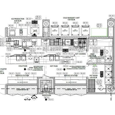 Chine Luxury western commercial kitchen design/commercial kitchen layout/3D CAD kitchen design with whole kitchen solution à vendre