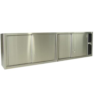 China Desgin modern commercial kitchen stainless steel wall mount cabinet with sliding door for sale