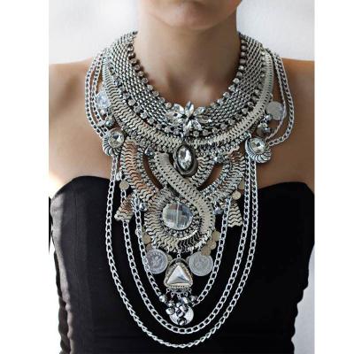 China BOHEMIA Multi-Layers Luxury Statement Elegant Women's Statement Necklace Jewelry for sale