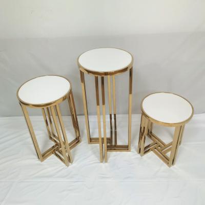 China Wedding Round Pedestals Birthday Party Event Wedding Pedestal Display Dessert Table for sale