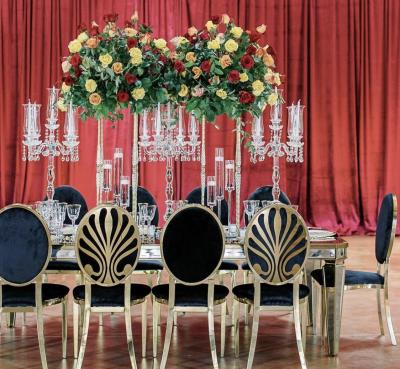 China Modern Luxurious Selling Luxury Hotel Banquet Chair Stainless Steel Chair Wedding for sale