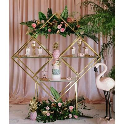 China Wedding/Party/Banquet/Hotel...Elegant Stainless Steel Event Party Display Wedding Wine Rack With Glass for sale