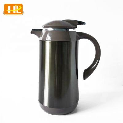 China HUAXING Business Brand Thermos Brown Color Insulated Stainless Steel Coffee Carafe Flask With Glass Refill 8370S for sale