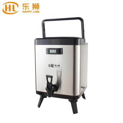 China Tea Barrel 8L Large Capacity Temperature Display Camping Bubble Tea Shop Stainless Steel Water Jug Hot and Cold Thermo Bucket for sale