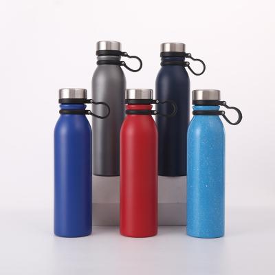 China 700ML Private Label Matte Coated Stainless Steel Water Bottle Custom Viable Use In The Gym for sale