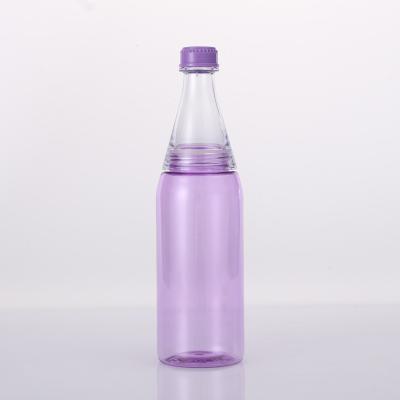 China Wholesale Viable 750ML BPA FREE 2 IN 1 Coke Shape Bottle Tritan Plastic Water Bottle With Lid for sale